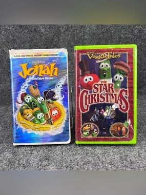 Veggie Tales VHS Tapes Lot of 2 Jonah & The Star Of Christmas 2002